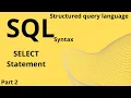 The SQL Select Statement arvindprogramming