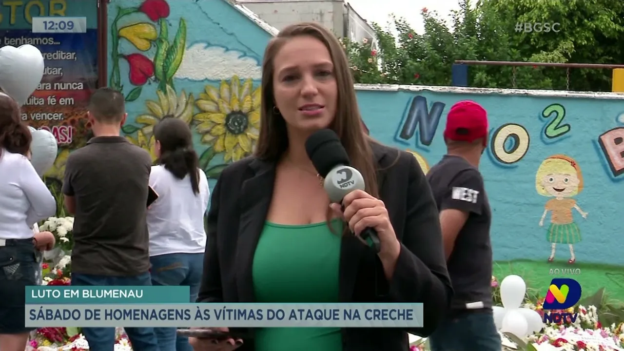 Sábado de homenagens às vítimas do ataque na creche em Blumenau