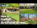 How to Install Synthetic Turf Blending Backyard Makeover How-to s
