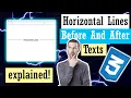 Text In Between Two Lines Styling Title Explained In Voice