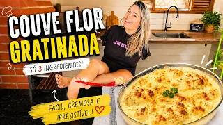 COUVE FLOR GRATINADA!! Para o almoço do dia dos pais!!