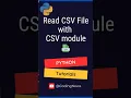 Read CSV file with CSV module in Python Read CSV Python for Beginners