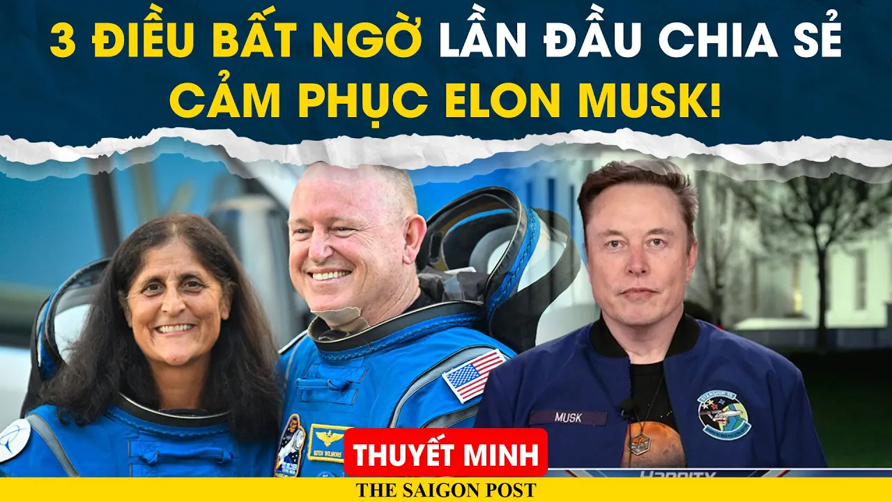 Outline Video Thuyết minh - Elon Musk chia sẻ 3 Điều Bất Ngờ sau cuộc Giải Cứu thành công 2 Phi hành gia