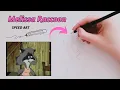 How I draw Melissa Raccoon The Raccoons - Relaxing Speed Art