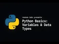 PYTHON Basics Variables Data Types