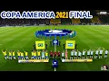 Copa America 2021 Final | Brazil vs Argentina | Neymar vs Messi | PES 2022 Gameplay