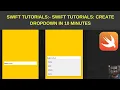 Swift Tutorials Create dropdown in 10 minutes in iOS swift using assistolab dropdown pod