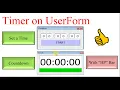 Excel VBA - Create Countdown Timer on UserForm