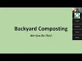 Learning about Local Composting Webinar
