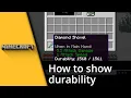 How to show durability in Minecraft Tutorial