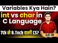 C Programming Lec 4 int char Variables Hindi Tutorial
