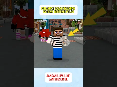 penjahat salah sasaran karena bertemu polisi #minecraft #roblox #shorts