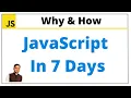 Day 1 - Why and How you learn JavaScript