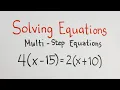 Solving Multi - Step Equations 4 x