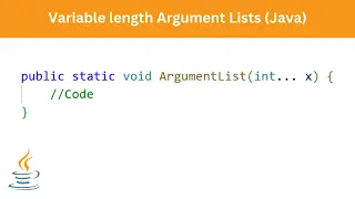 Variable length Argument Lists Java