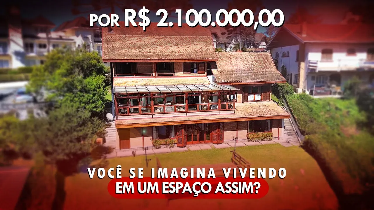 Video do Imóvel: Casa com 4 dormitórios à venda, 312 m² por R$ 2.100.000 - Vila Capivari - Campos do Jordão/SP