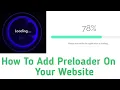How to add Preloader to Website Using HTML CSS and JavaScript Add Preloader HTML CSS Javascript