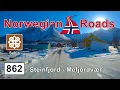 Driving Fv862 and Fv7868 Steinfjord - Mefjordvær | Senja island | Norwegian Roads 4K UHD