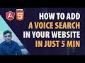 Add a voice search speech recognition in your website in 2019