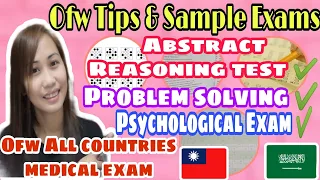 ofw tips u0026 sample medical exam u0026 agencies exam abstracts exam problem solving psychological exam
