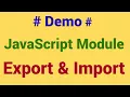 Demo - Export and Import module in JS Default export and named export alias in module