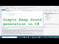 how to generate beep sound in c visual studio beep sound creation in c visual studio