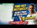 HCF Short Trick in 5 Seconds Find HCF Easily Math Short Tricks