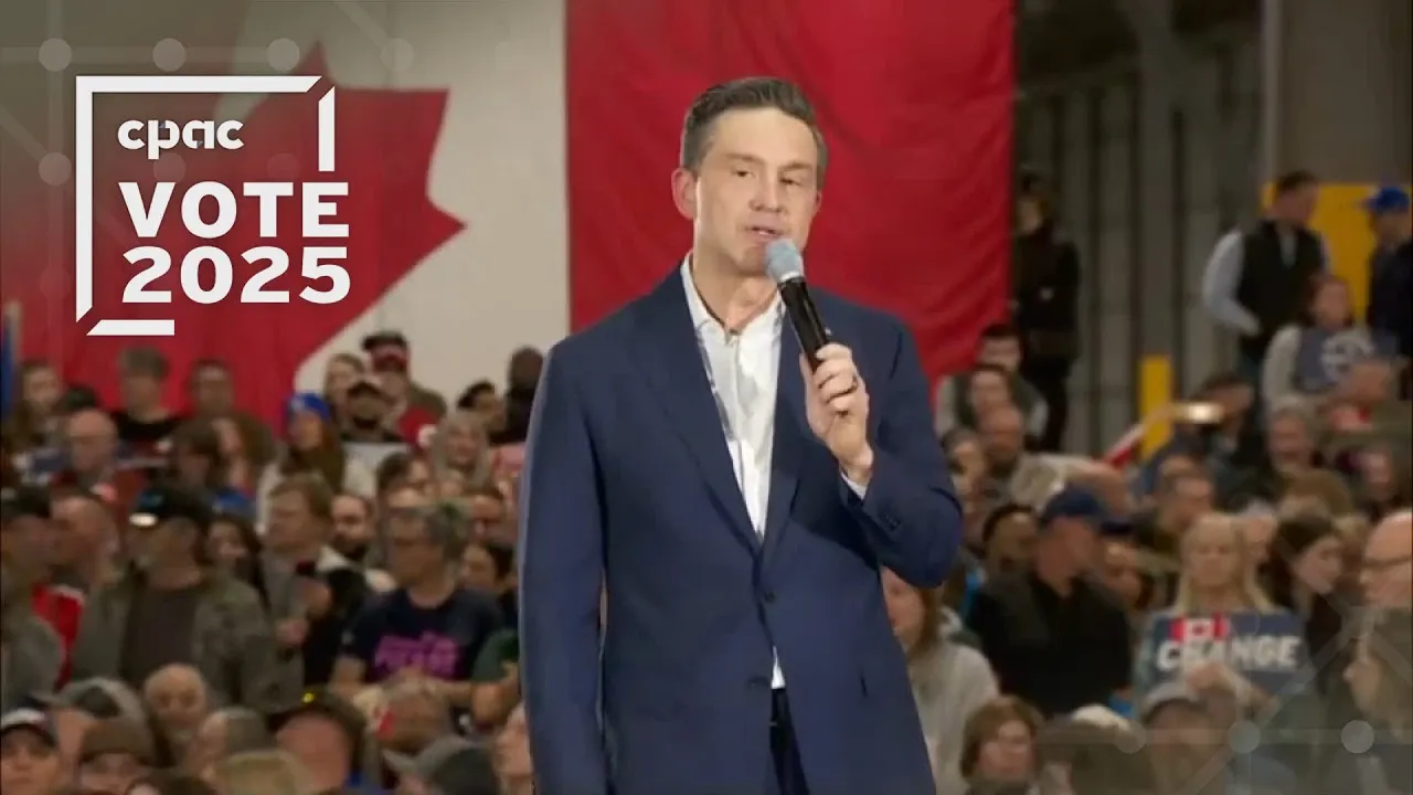 Conservative Leader Pierre Poilievre holds a rally in Edmonton – April 7, 2025