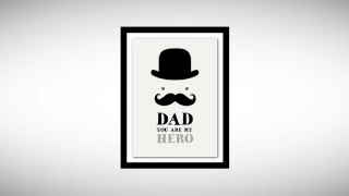 Happy fathers day GIF like Animation - Frame my Hero