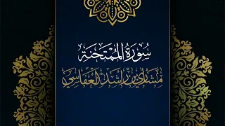 سورة الممتحنة مكررة القارئ مشاري العفاسي المصحف المرتل حفص عن عاصم 