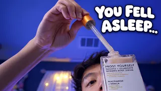 ASMR POV: You Fell Asleep?! Skincare, Hair Brushing & Hair Braiding 💤 