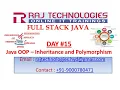 Full Stack Java Day 15 Java OOP Inheritance Polymorphism Raj Technologies