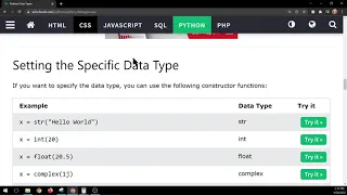 W3schools Python Data Types - Part 2