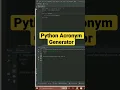 Python Acronym Generator