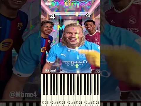 Haaland, Yamal and Bellingham Compared Their Foreheads 😂✋ - Piano #parody #football #haaland