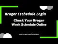 Kroger Employee Login