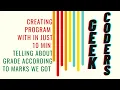 Python If Else and Elif Creating Grading Telling Program