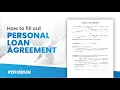 How to Fill Out Personal Loan Agreement Online PDFRun