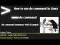 How to use du command in Linux du command summary with examples