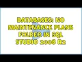 Databases No Maintenance Plans Folder in SQL Studio 2008 R2 3 Solutions