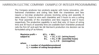 Integer Programming