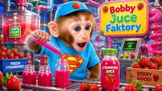 Monkey Baby Makes Fresh & Tasty Fruit Juice! 😍🥤| Nursery Rhymes & Kids Songs |Bobby Kids Songs