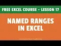 Creating Named Ranges in Excel Dynamic Named Range in Excel FREE Excel Course