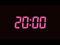 20 Second Digital Countdown Timer Dark Background Fuchsia Pink Text No Sounds