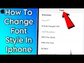 How To Change iPhone Font Style Without App All iOS