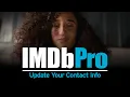 How to Update Your Contact Info on IMDbPro IMDbPro Tutorials