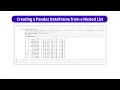 Creating a Pandas DataFrame from a Nested List kandi use case