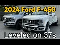 2024 Ford F450 Lariats 2 5 Leveled on 37s 24 JTX Forged Wheels