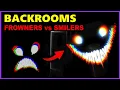 Backrooms Frowners The Smiler infestation Explained Frowners Vs Smilers Unknown Nightmares