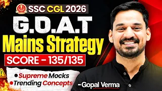 SSC CGL 2026 Mains GOAT Strategy | English Strategy for SSC CGL By Gopal Verma English #ssccgl